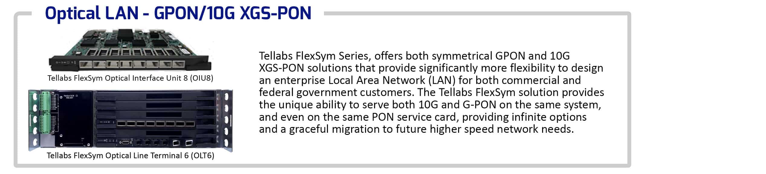 Optical LAN-GPON/10G XGS-PON